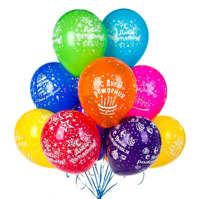 Гелиевые шары "С днем рождения"